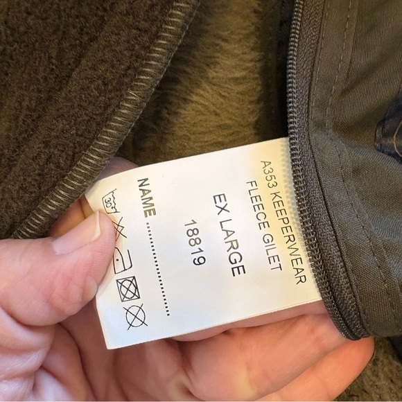 Barbour Green Fleece Keeperwear Gilet Vest XL Gorpcore Utility Cargo Outdoor - Picture 9 of 9